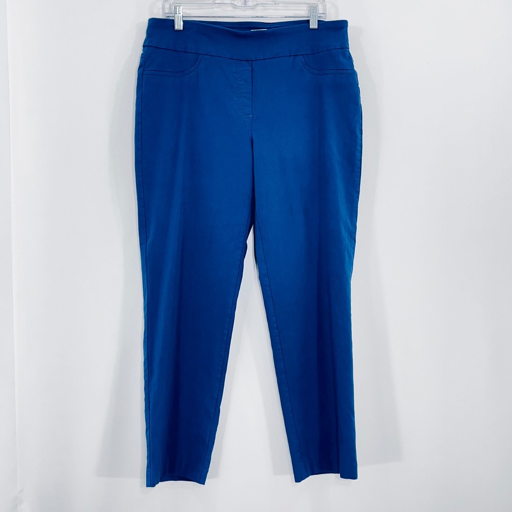 Ruby Rd Womens Size 16 Blue Pull On Straight Leg Stretch Pants 70108-09